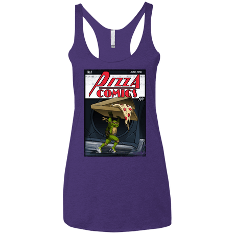 T-Shirts Purple / X-Small Pizza Comics Women's Triblend Racerback Tank