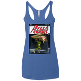 T-Shirts Vintage Royal / X-Small Pizza Comics Women's Triblend Racerback Tank