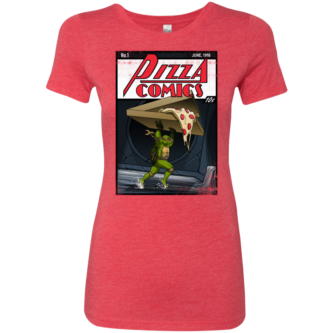 T-Shirts Vintage Red / Small Pizza Comics Women's Triblend T-Shirt