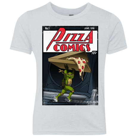 T-Shirts Heather White / YXS Pizza Comics Youth Triblend T-Shirt