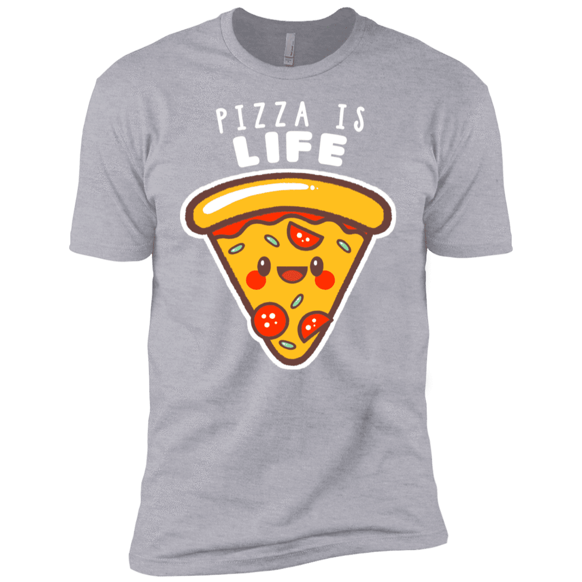 T-Shirts Heather Grey / YXS Pizza is Life Boys Premium T-Shirt