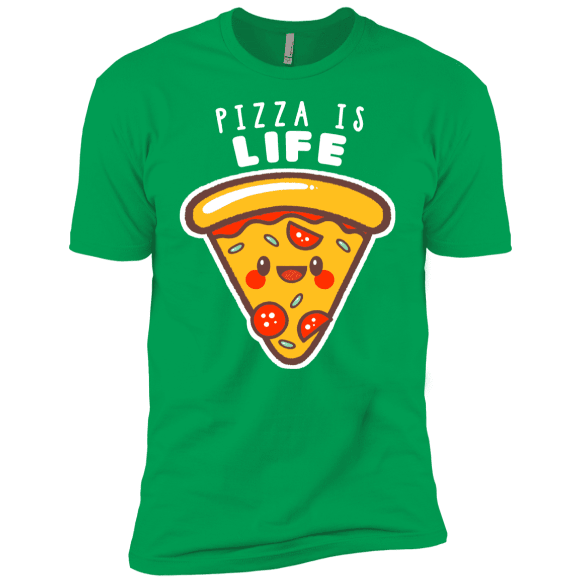 T-Shirts Kelly Green / YXS Pizza is Life Boys Premium T-Shirt