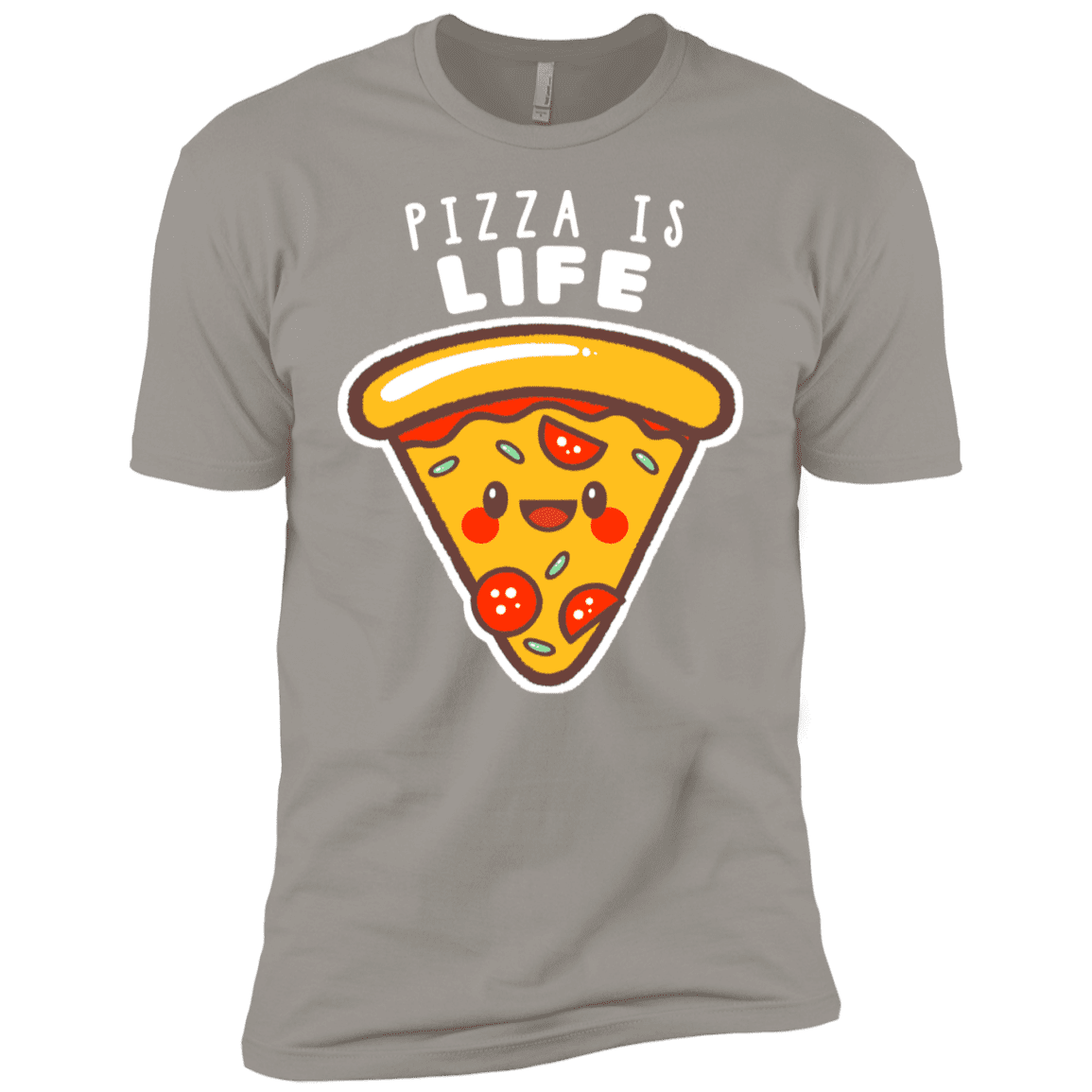 T-Shirts Light Grey / YXS Pizza is Life Boys Premium T-Shirt