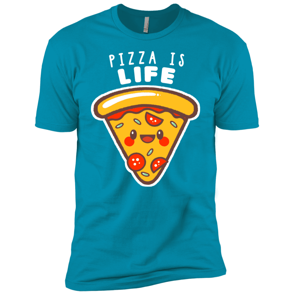 T-Shirts Turquoise / YXS Pizza is Life Boys Premium T-Shirt