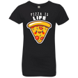 T-Shirts Black / YXS Pizza is Life Girls Premium T-Shirt