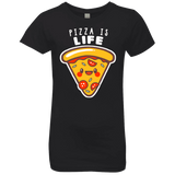 T-Shirts Black / YXS Pizza is Life Girls Premium T-Shirt