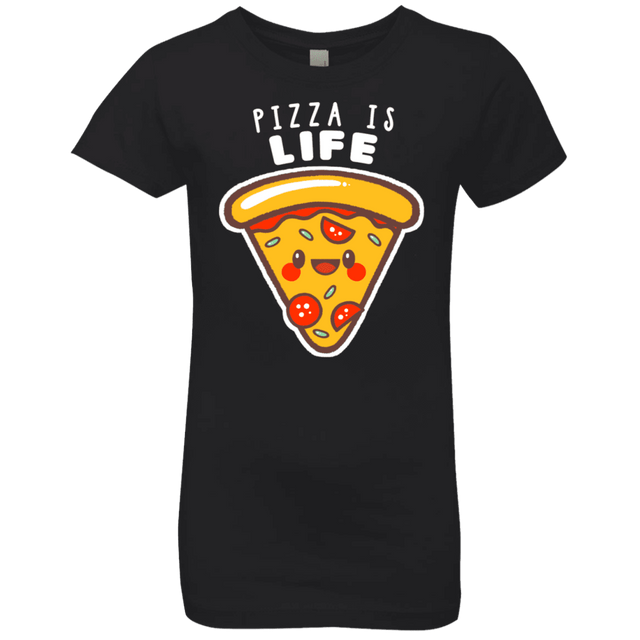 T-Shirts Black / YXS Pizza is Life Girls Premium T-Shirt