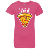 T-Shirts Hot Pink / YXS Pizza is Life Girls Premium T-Shirt