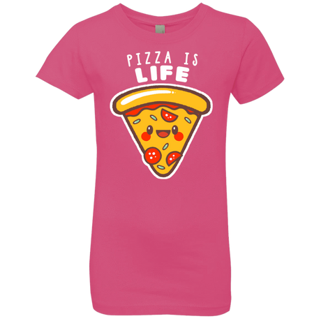 T-Shirts Hot Pink / YXS Pizza is Life Girls Premium T-Shirt