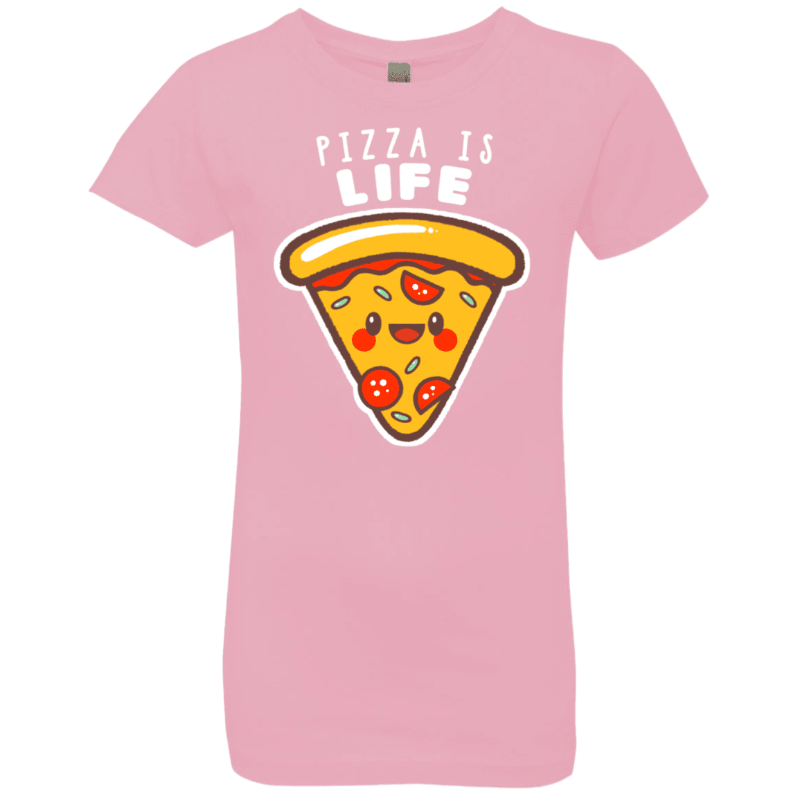 T-Shirts Light Pink / YXS Pizza is Life Girls Premium T-Shirt