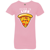 T-Shirts Light Pink / YXS Pizza is Life Girls Premium T-Shirt