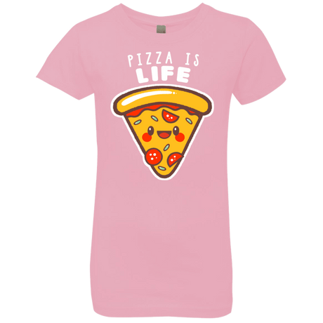 T-Shirts Light Pink / YXS Pizza is Life Girls Premium T-Shirt