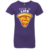 T-Shirts Purple Rush / YXS Pizza is Life Girls Premium T-Shirt