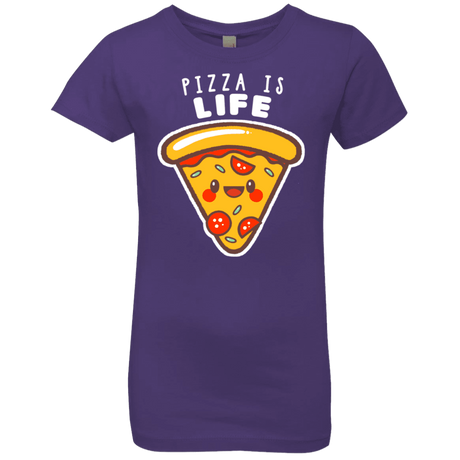 T-Shirts Purple Rush / YXS Pizza is Life Girls Premium T-Shirt