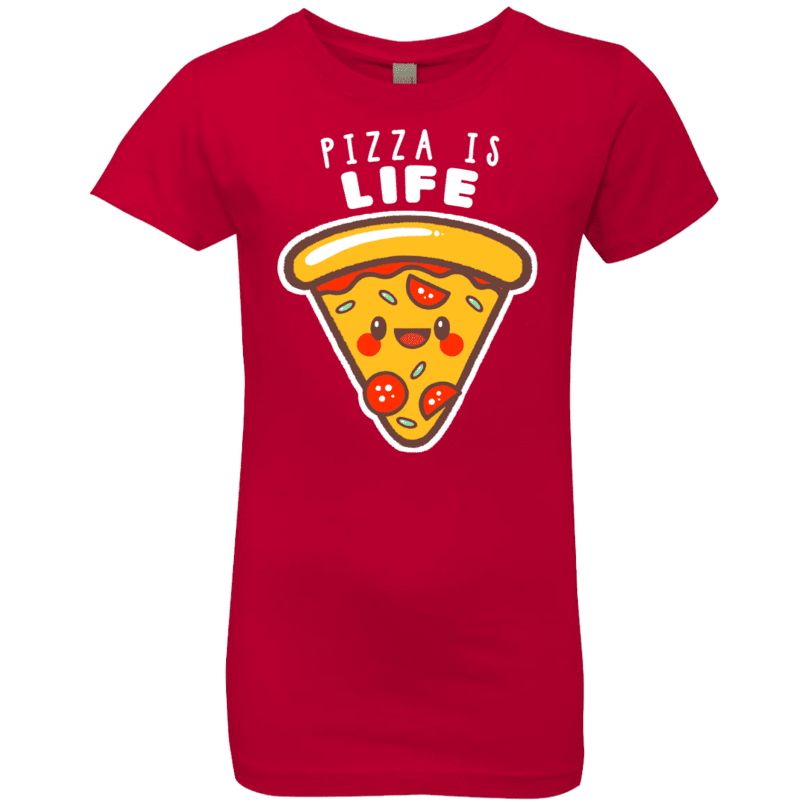 T-Shirts Red / YXS Pizza is Life Girls Premium T-Shirt