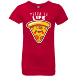 T-Shirts Red / YXS Pizza is Life Girls Premium T-Shirt