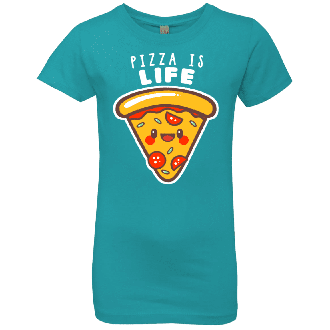 T-Shirts Tahiti Blue / YXS Pizza is Life Girls Premium T-Shirt