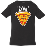T-Shirts Black / 6 Months Pizza is Life Infant Premium T-Shirt
