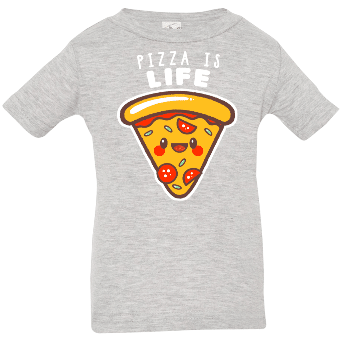 T-Shirts Heather Grey / 6 Months Pizza is Life Infant Premium T-Shirt
