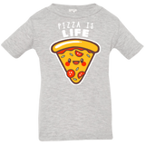 T-Shirts Heather Grey / 6 Months Pizza is Life Infant Premium T-Shirt