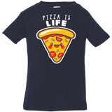 T-Shirts Navy / 6 Months Pizza is Life Infant Premium T-Shirt