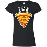 T-Shirts Black / S Pizza is Life Junior Slimmer-Fit T-Shirt