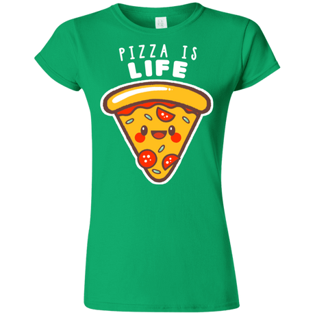 T-Shirts Irish Green / S Pizza is Life Junior Slimmer-Fit T-Shirt