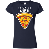 T-Shirts Navy / S Pizza is Life Junior Slimmer-Fit T-Shirt