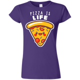 T-Shirts Purple / S Pizza is Life Junior Slimmer-Fit T-Shirt
