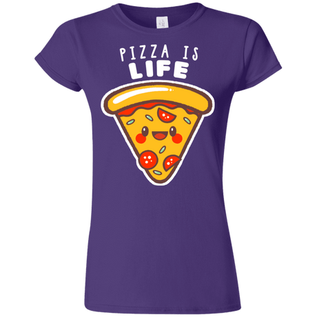 T-Shirts Purple / S Pizza is Life Junior Slimmer-Fit T-Shirt