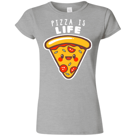 T-Shirts Sport Grey / S Pizza is Life Junior Slimmer-Fit T-Shirt