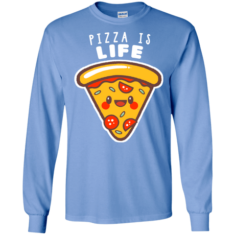 T-Shirts Carolina Blue / S Pizza is Life Men's Long Sleeve T-Shirt