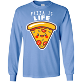 T-Shirts Carolina Blue / S Pizza is Life Men's Long Sleeve T-Shirt