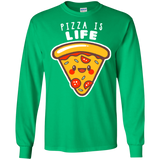 T-Shirts Irish Green / S Pizza is Life Men's Long Sleeve T-Shirt