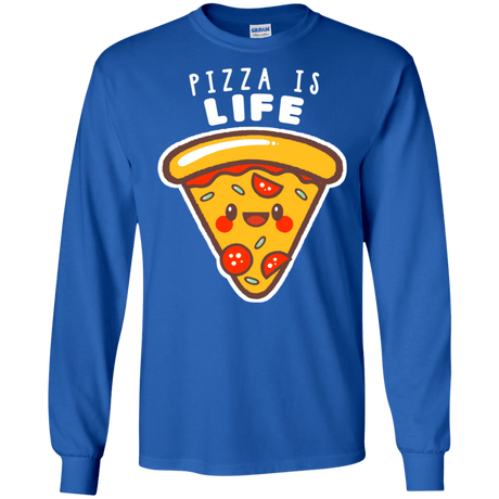 T-Shirts Royal / S Pizza is Life Men's Long Sleeve T-Shirt