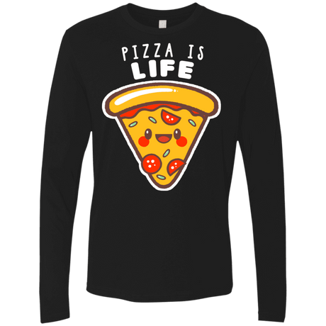 T-Shirts Black / S Pizza is Life Men's Premium Long Sleeve