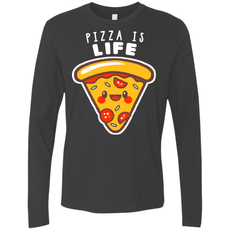 T-Shirts Heavy Metal / S Pizza is Life Men's Premium Long Sleeve