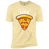 T-Shirts Banana Cream / X-Small Pizza is Life Men's Premium T-Shirt