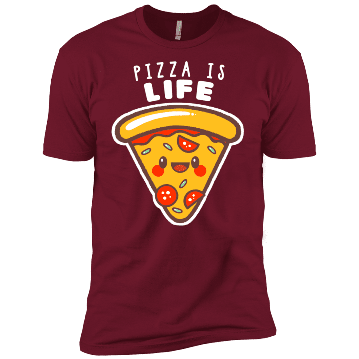 T-Shirts Cardinal / X-Small Pizza is Life Men's Premium T-Shirt