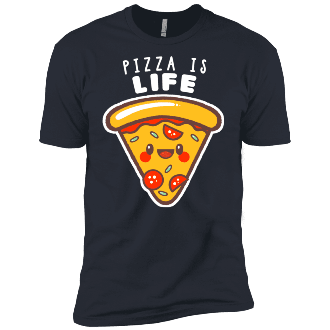 T-Shirts Indigo / X-Small Pizza is Life Men's Premium T-Shirt
