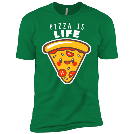 T-Shirts Kelly Green / X-Small Pizza is Life Men's Premium T-Shirt
