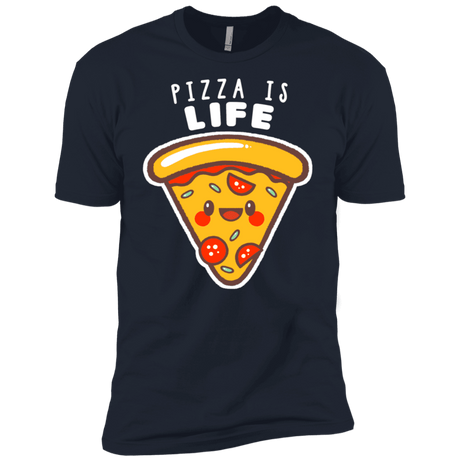 T-Shirts Midnight Navy / X-Small Pizza is Life Men's Premium T-Shirt