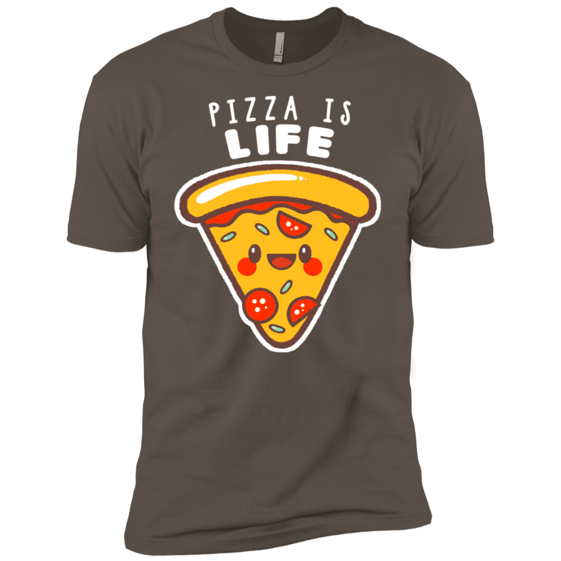 T-Shirts Warm Grey / X-Small Pizza is Life Men's Premium T-Shirt