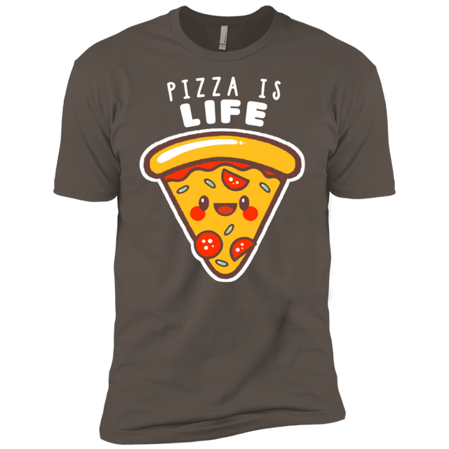 T-Shirts Warm Grey / X-Small Pizza is Life Men's Premium T-Shirt
