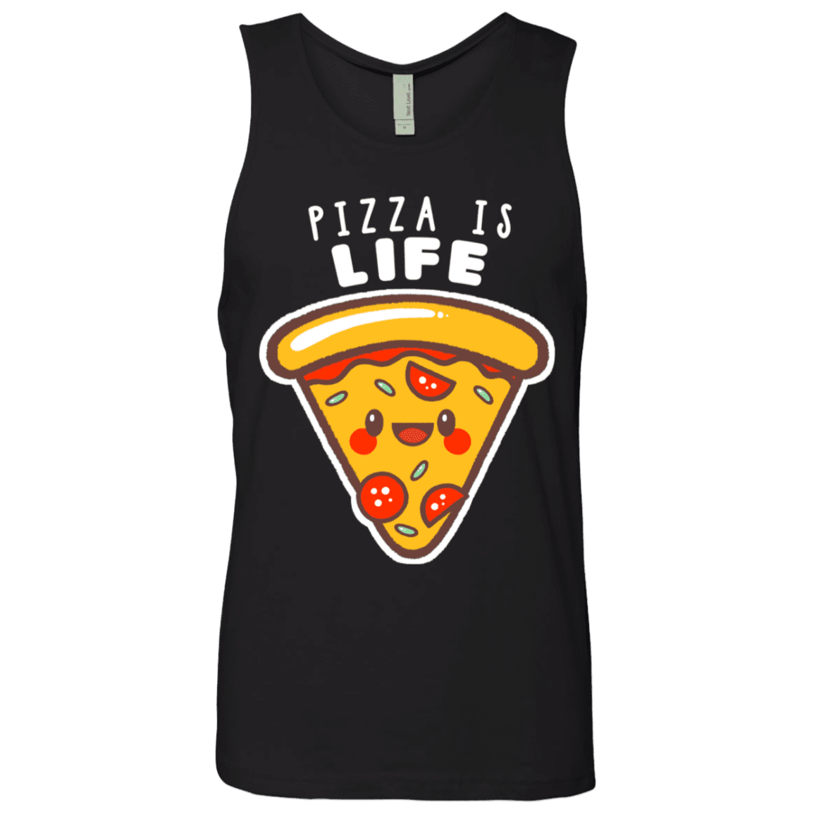 T-Shirts Black / S Pizza is Life Men's Premium Tank Top