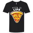 T-Shirts Black / X-Small Pizza is Life Men's Premium V-Neck