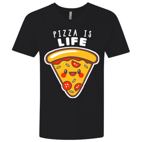 T-Shirts Black / X-Small Pizza is Life Men's Premium V-Neck