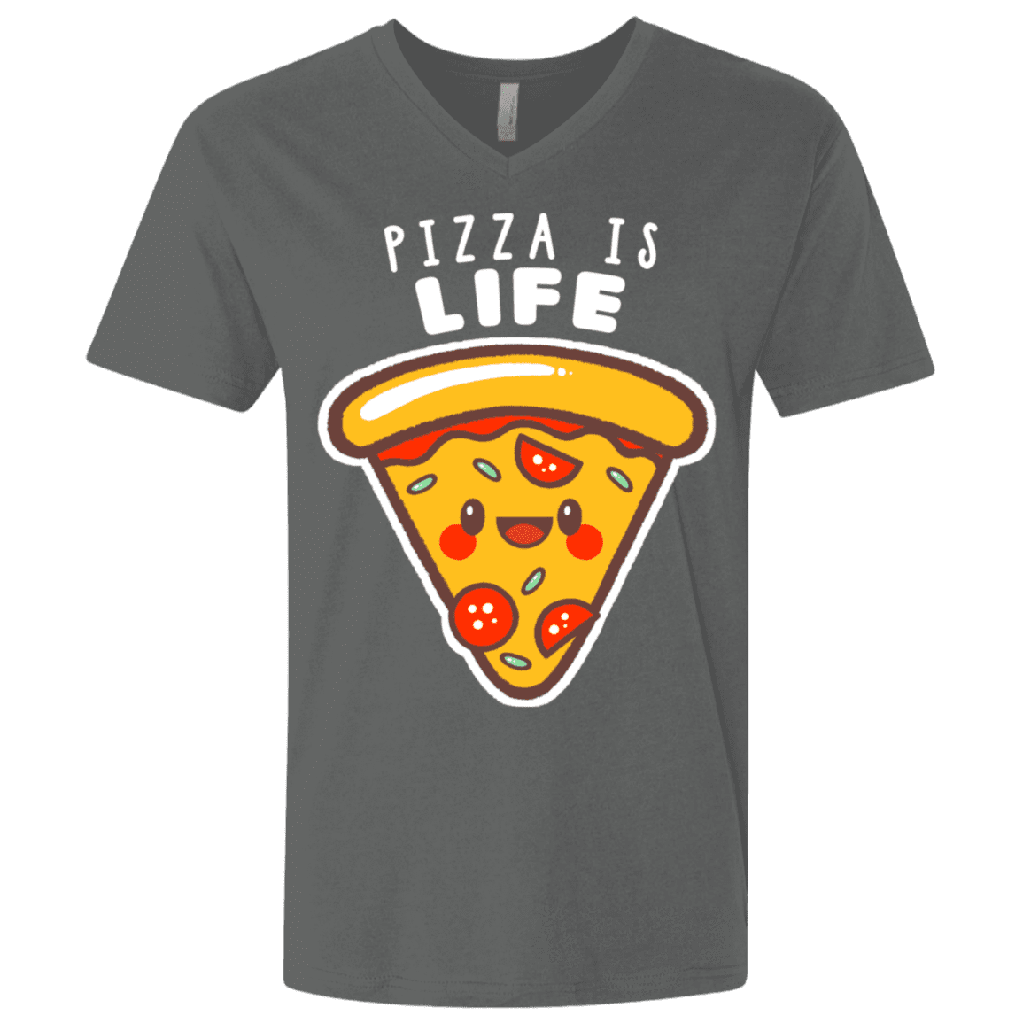 T-Shirts Heavy Metal / X-Small Pizza is Life Men's Premium V-Neck