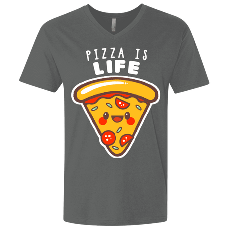 T-Shirts Heavy Metal / X-Small Pizza is Life Men's Premium V-Neck