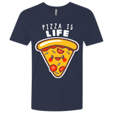 T-Shirts Midnight Navy / X-Small Pizza is Life Men's Premium V-Neck